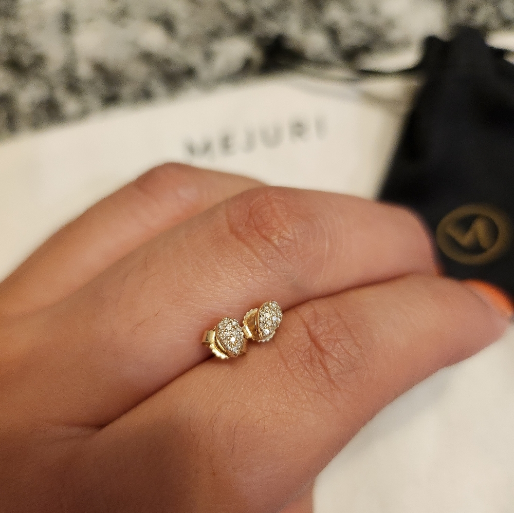 Mejuri Pavé Diamond Pear Studs